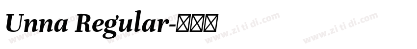 Unna Regular字体转换